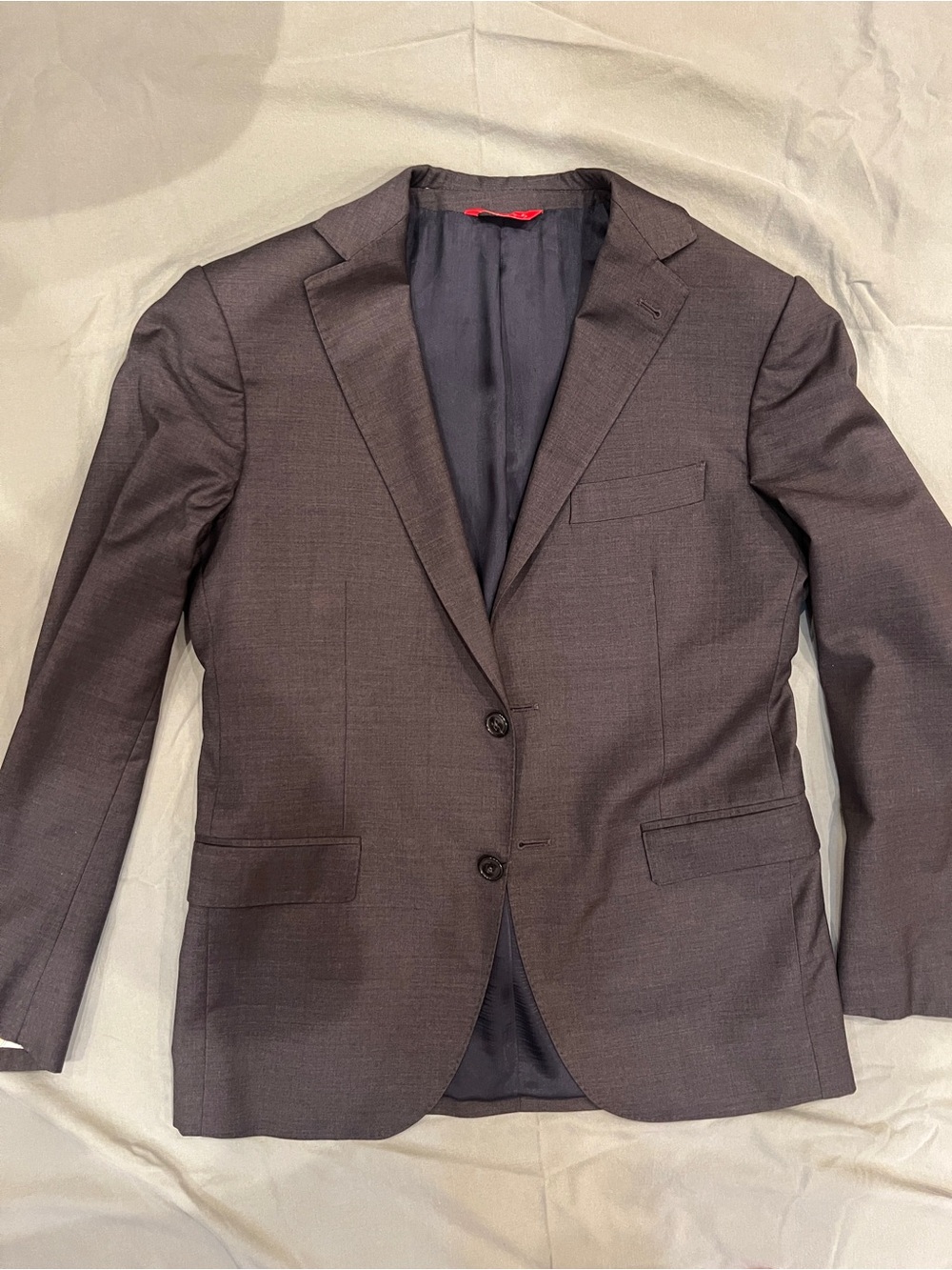 Men's Classic Dark Gray Two-Button Suit Blazer